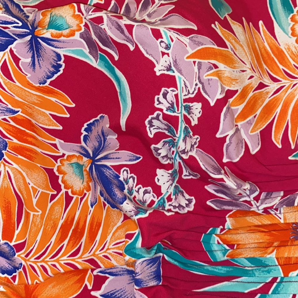 HP🎉1PC seeker Suit swimwear Floral Rouched Side Oriental Pink Australia 4 - Picture 2 of 9